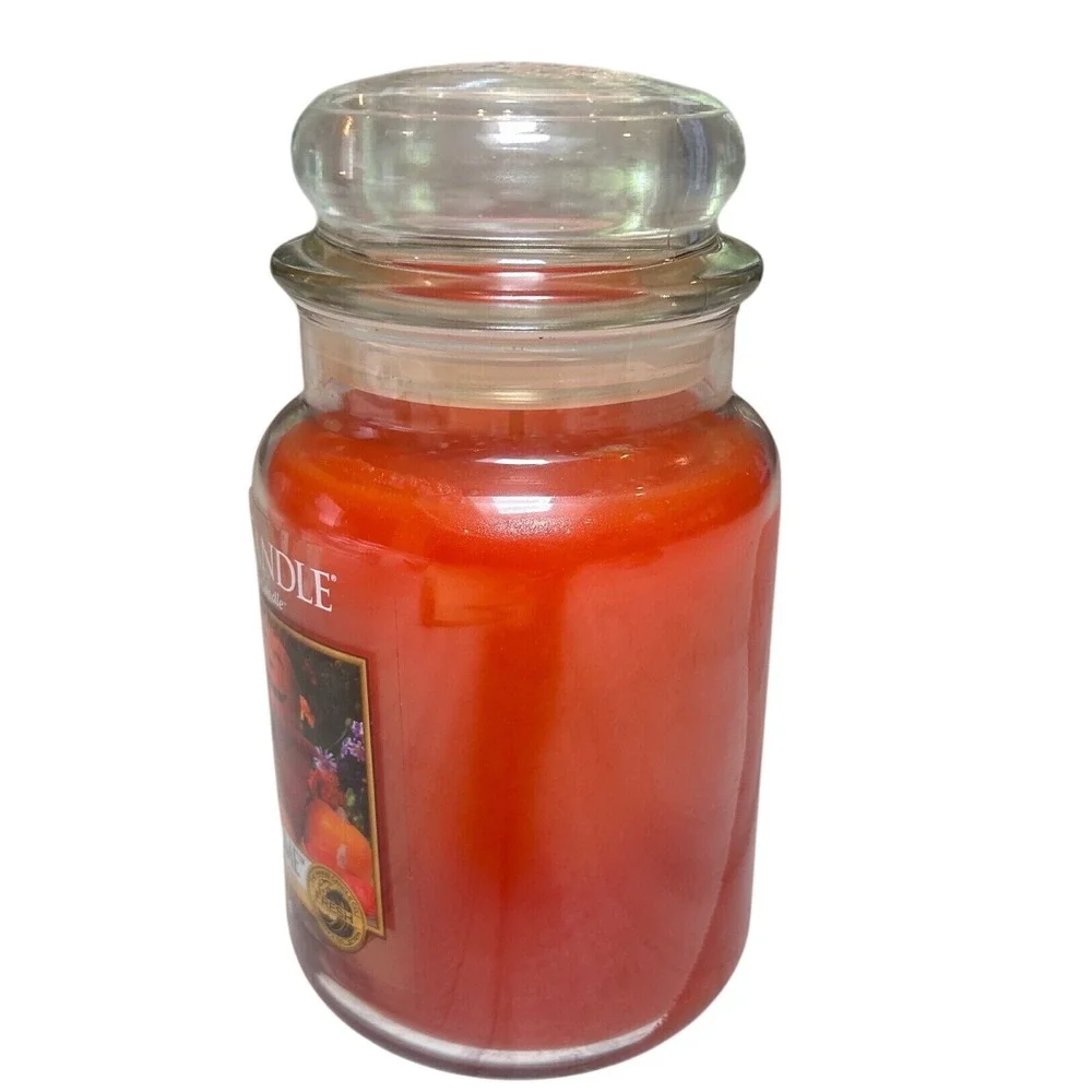 Yankee Candle rare Harvest Welcome Large Jar Candle 22 oz Orange Fall Scent